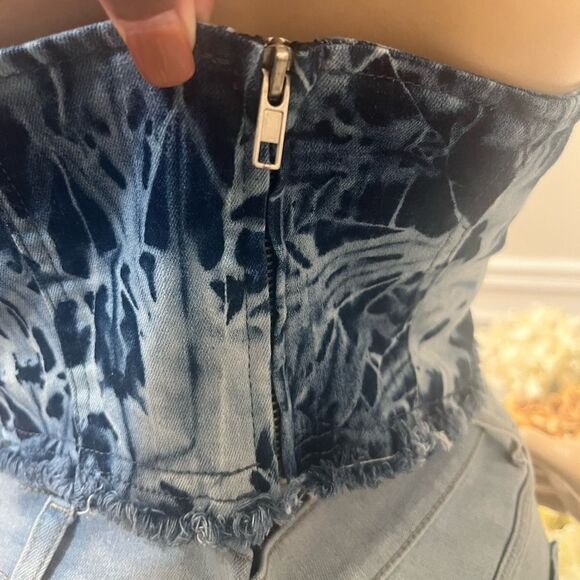 Dolls Kill X Club Exx Moonshine Magick denim bra - Picture 4 of 7